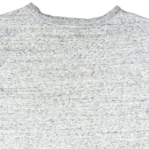 Talbots 'Merci' (Thank you) Heather Grey Crew Neck Sweatshirt - Sz Med - Picture 5 of 9